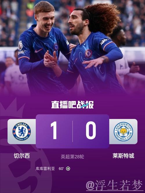 切尔西小胜莱斯特升至英超第4 库库雷利亚建功帕尔默罚丢点球
